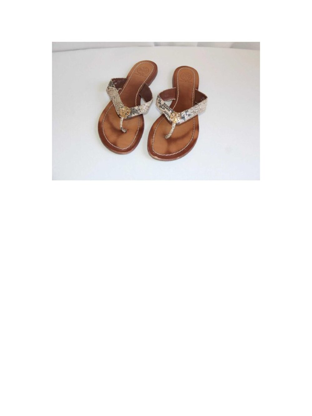 Tory Burch Thora Snake-Print Thong Sandals. RARE Color and Size 6